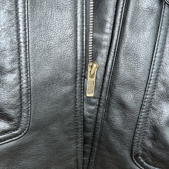 Men's Black Leather Jacket by Thinsulate - Picture 3 of 14